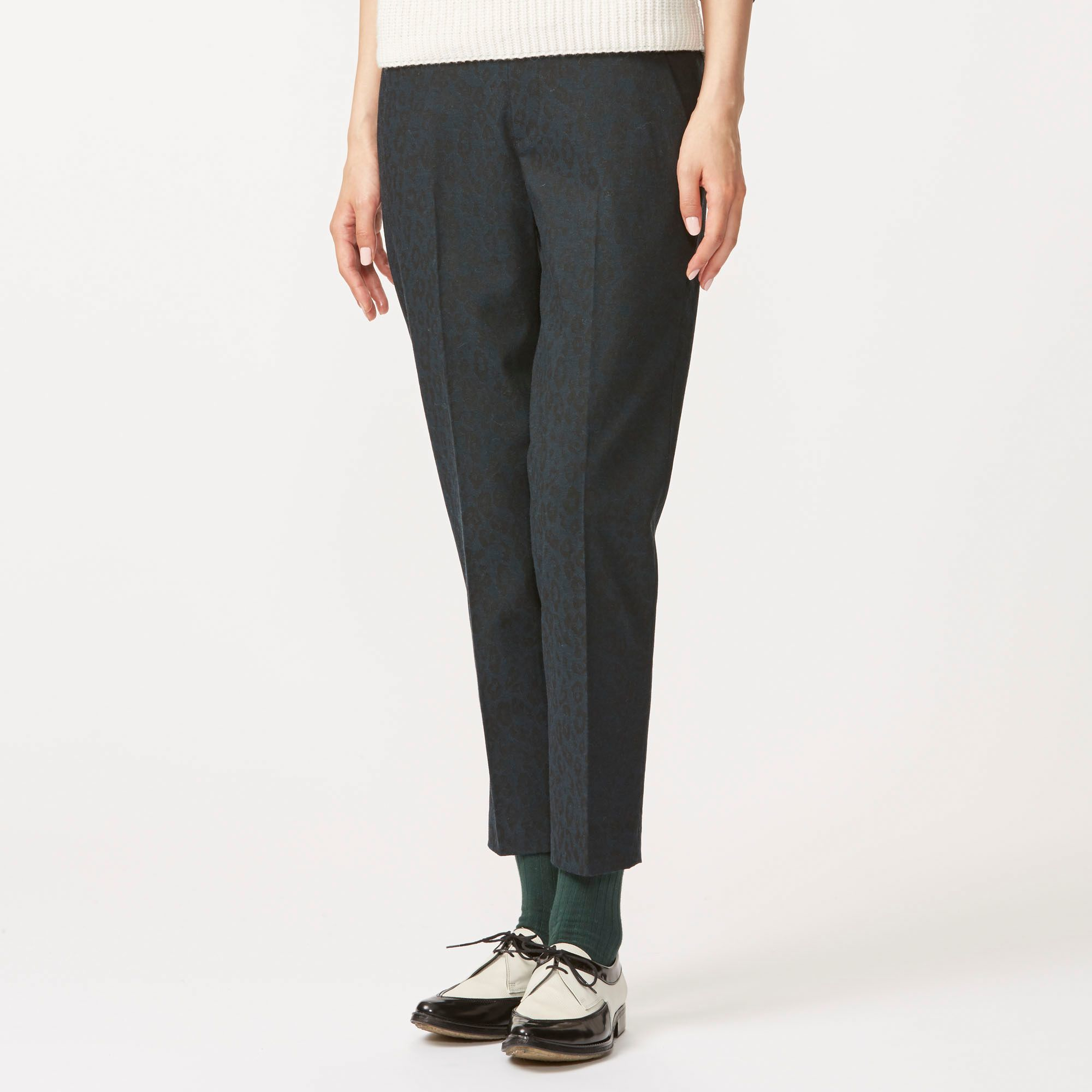  Uniqlo  Women Ankle  Length Pants  in Green DARK GREEN 