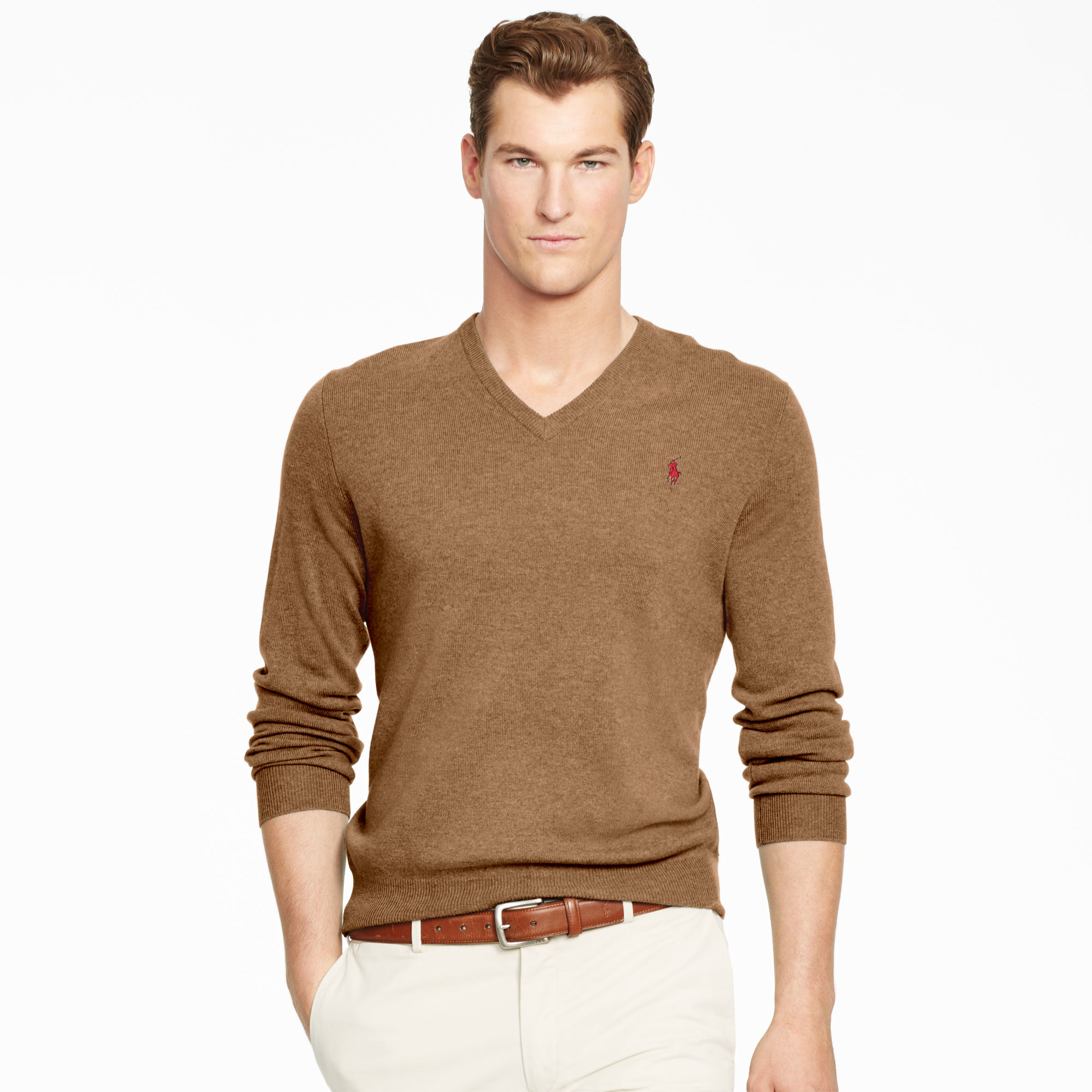 Polo ralph lauren Wool V-neck Sweater for Men | Lyst