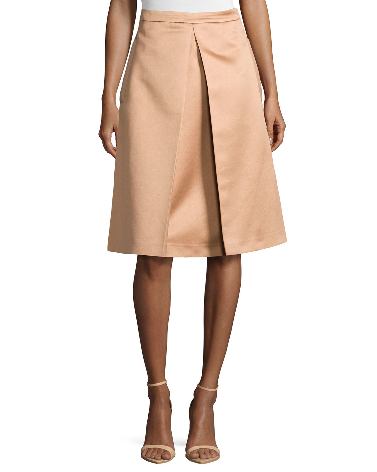 back pleat skirt