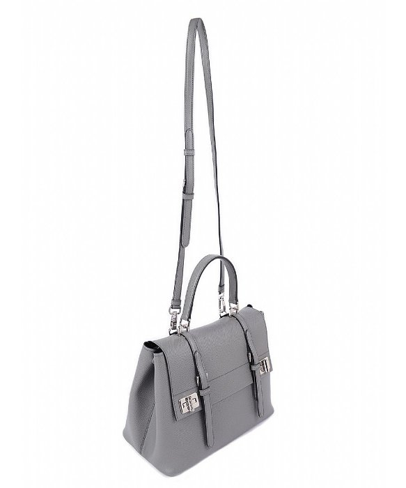 Prada Saffiano Cuir Leather Briefcase in Gray | Lyst  