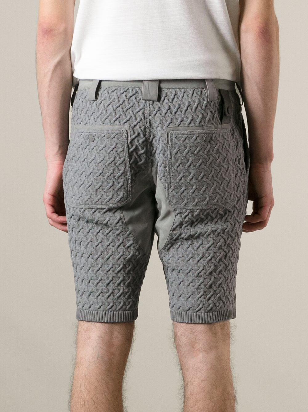 Lyst - Moncler Knitted Shorts in Gray for Men