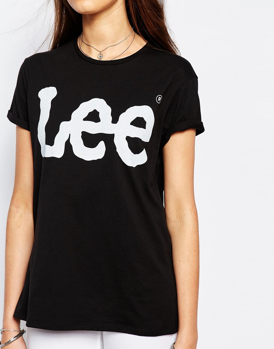 Lyst - Lee Jeans Logo T-shirt in Black