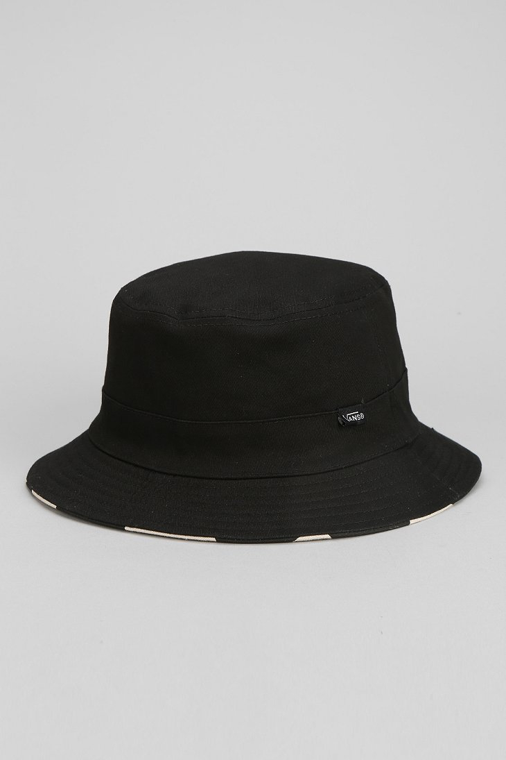 Lyst Vans Checker Reversible Bucket Hat in Black for Men