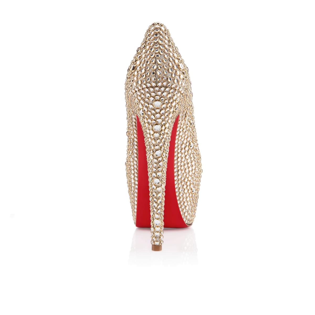red bottom spiked sneakers - Christian louboutin Daffodile Strass in Gold | Lyst