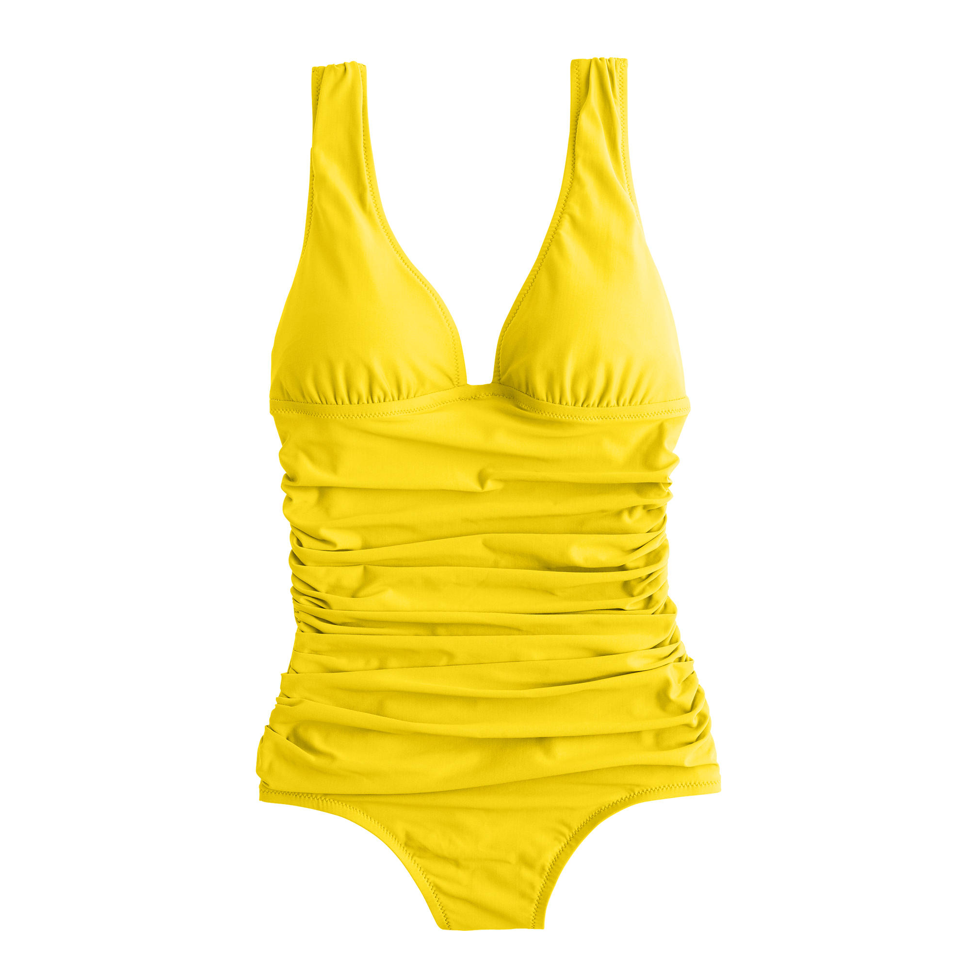 J.Crew | Yellow Ruched Femme One-piece Swimsuit | Lyst