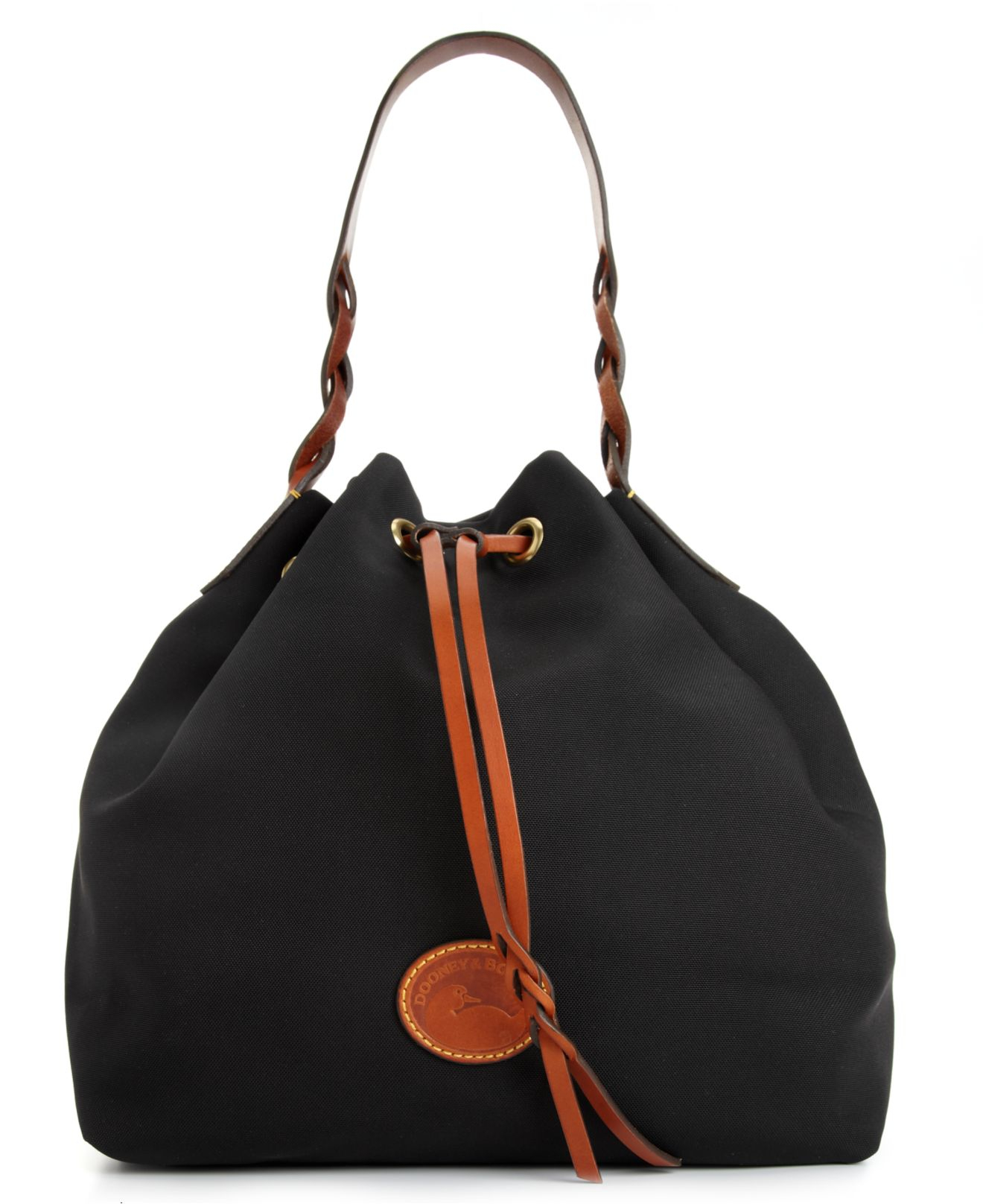 Lyst Dooney Bourke Nylon Drawstring Bucket Bag In Black Gallery
