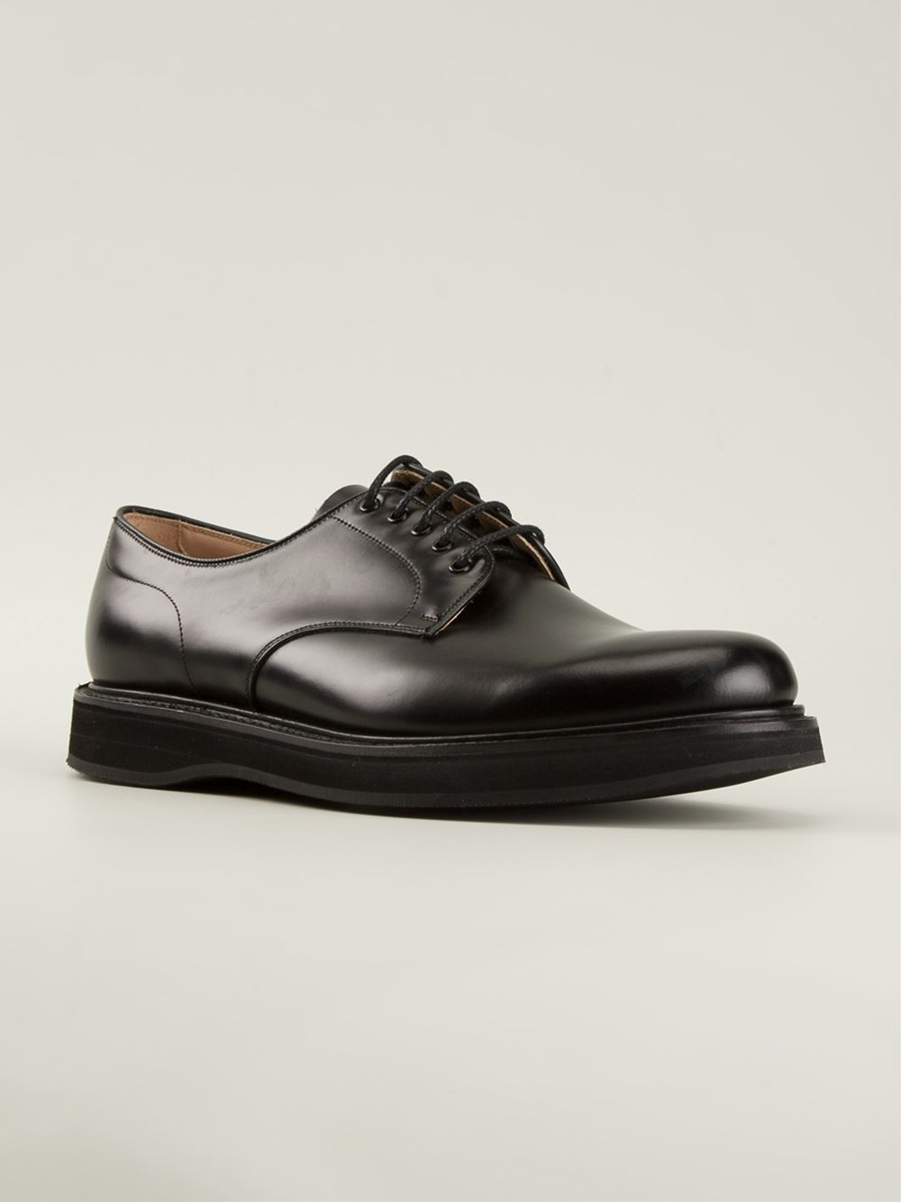 Lyst Church's Rubber Sole Derby Shoes in Black for Men