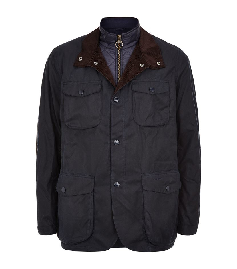 Barbour Ogston Waxed Jacket in Blue for Men | Lyst