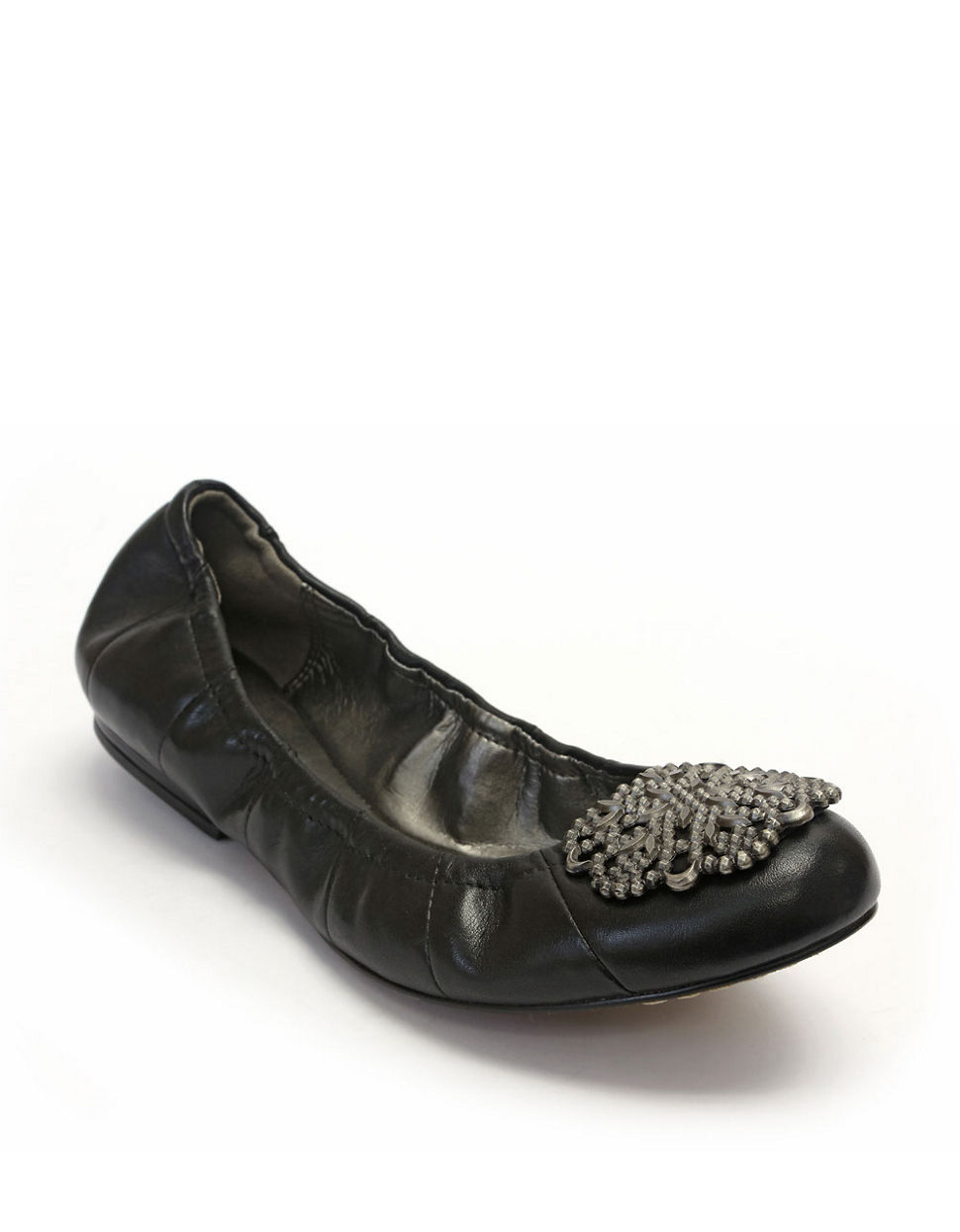 Tahari Valerie Embellished Flats in Black | Lyst