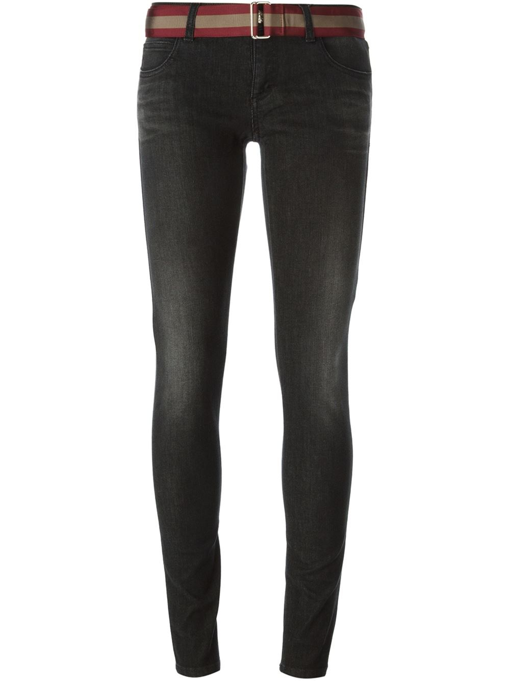 Gucci Skinny Mid-rise Stretch-denim Jeans in Black | Lyst