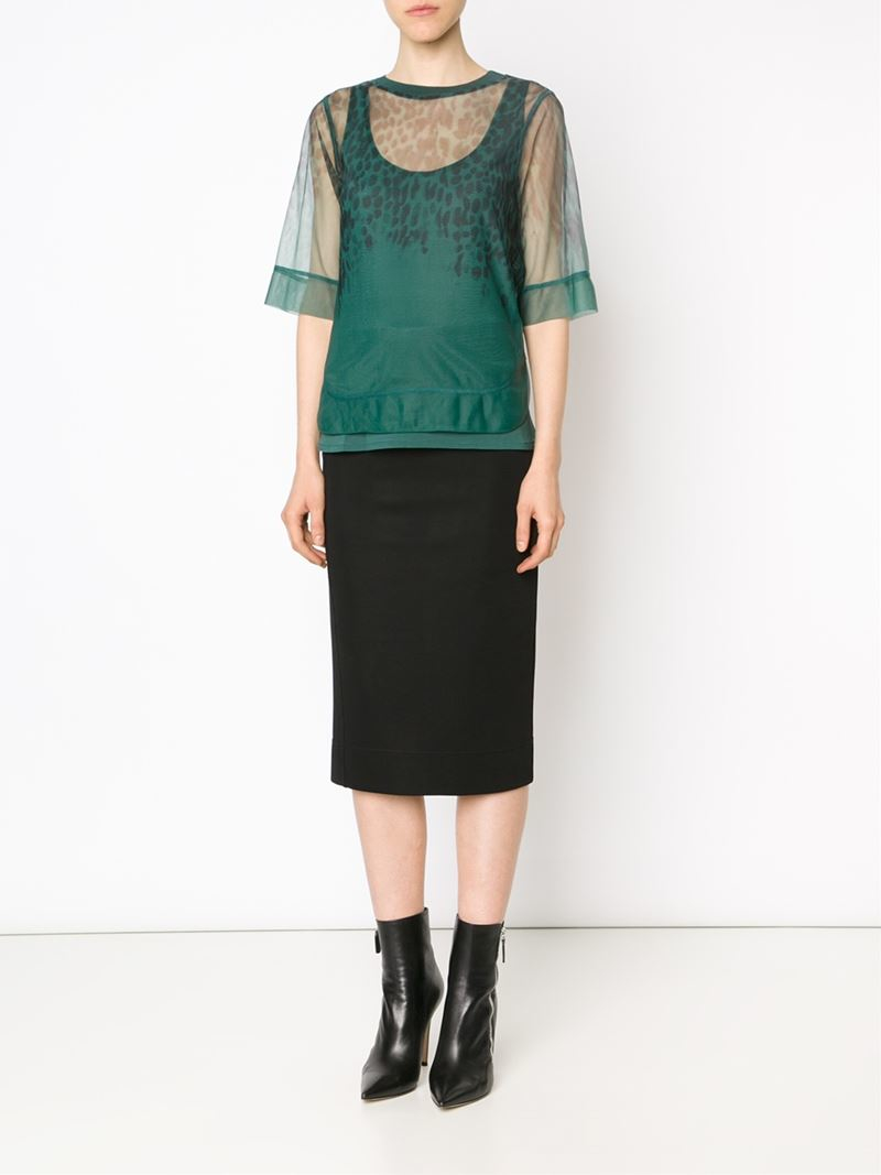 lyst by malene birger tallish top in green lyst by malene birger tallish top in green