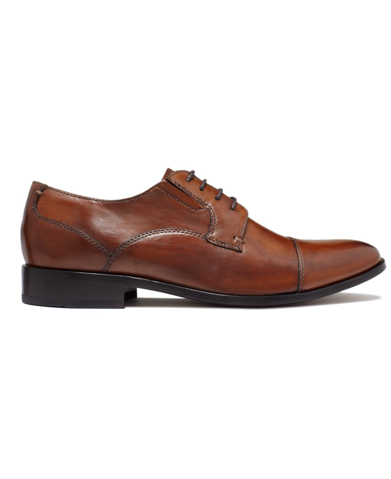 Bostonian Collier Cap-toe Lace Shoes in Brown for Men (tan) | Lyst