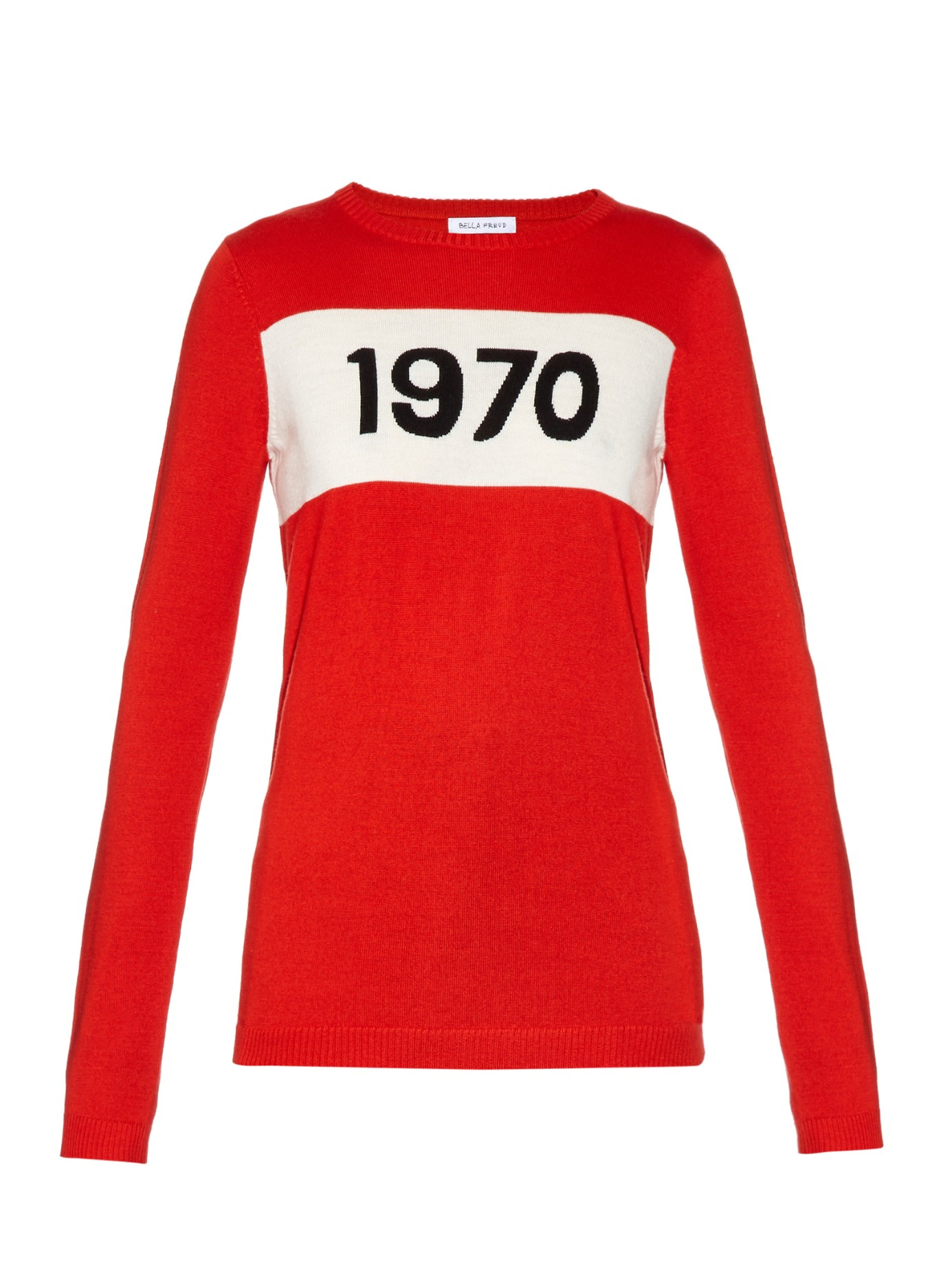 Lyst - Bella Freud 1970-intarsia Wool Sweater in Red