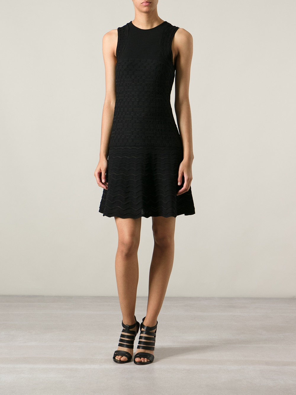 Lyst - M Missoni Honeycomb Knit Dress in Black