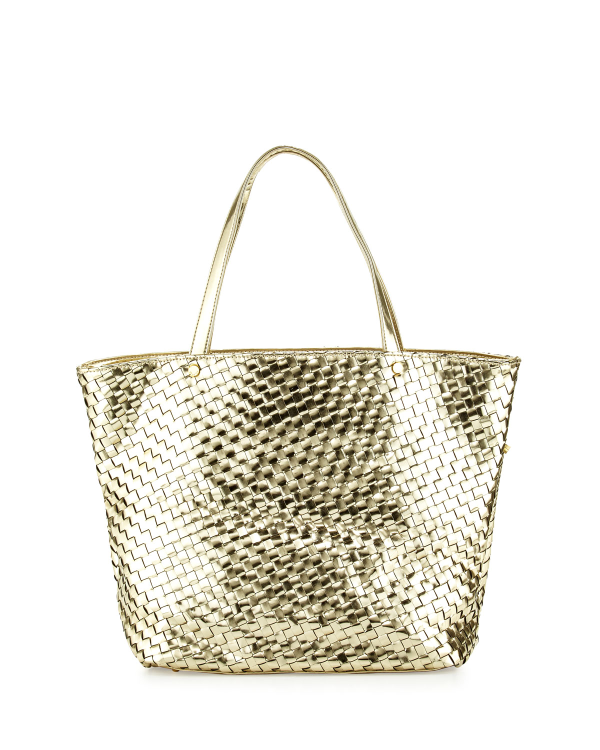 Deux lux Sunset Metallic Woven Tote Bag Gold in Metallic Lyst