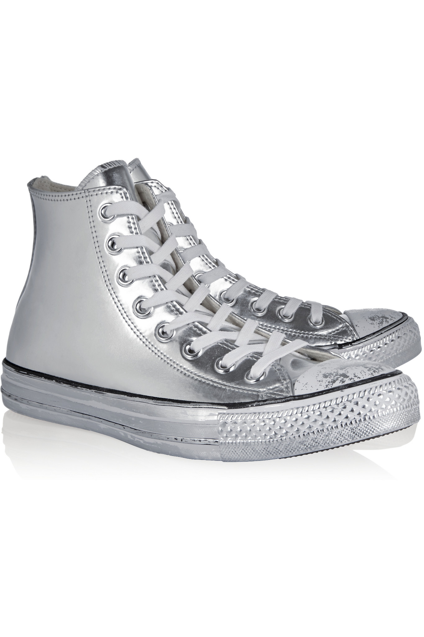 silver converse low tops