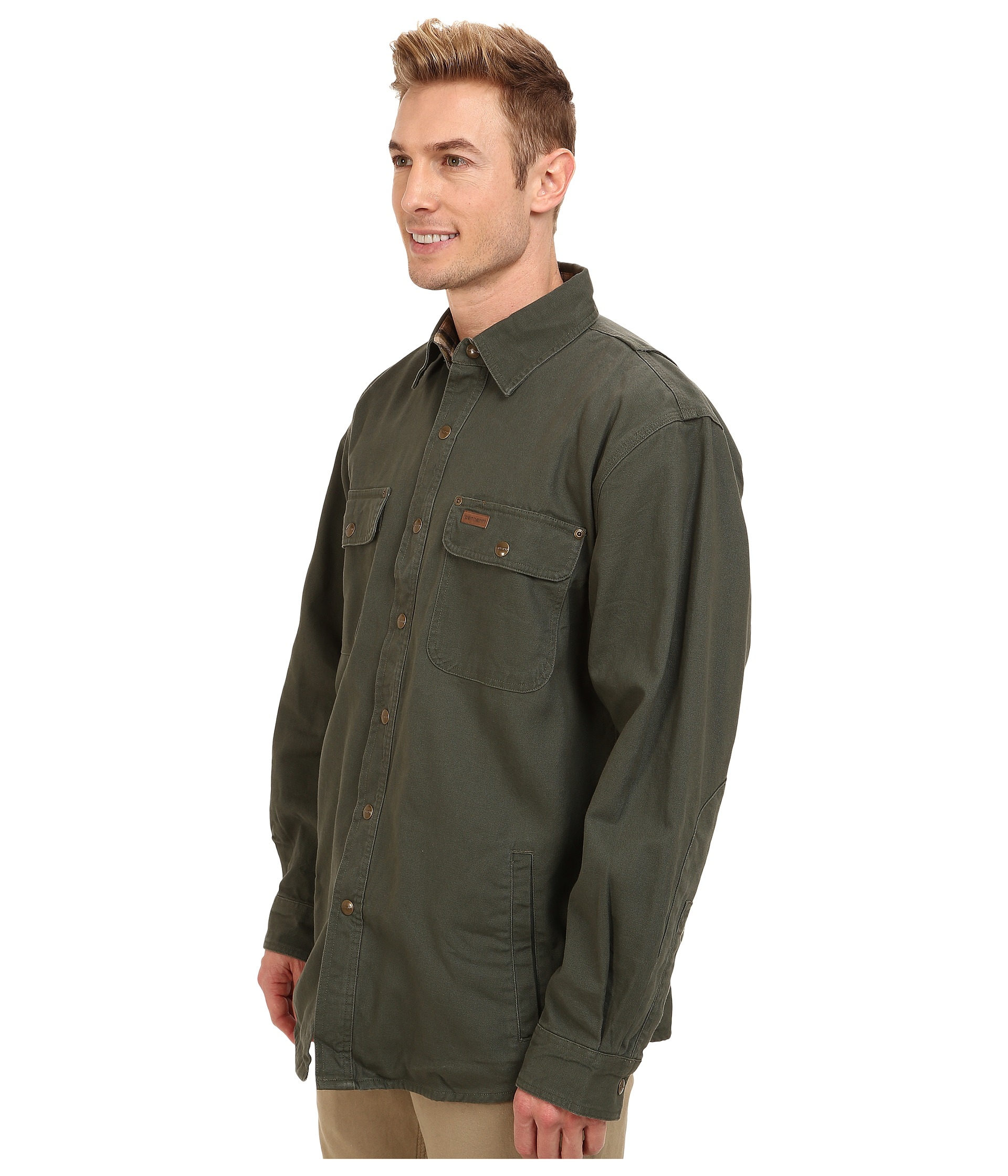 Carhartt Weathered Canvas Shirt Jacket In Black For Men, 53% OFF