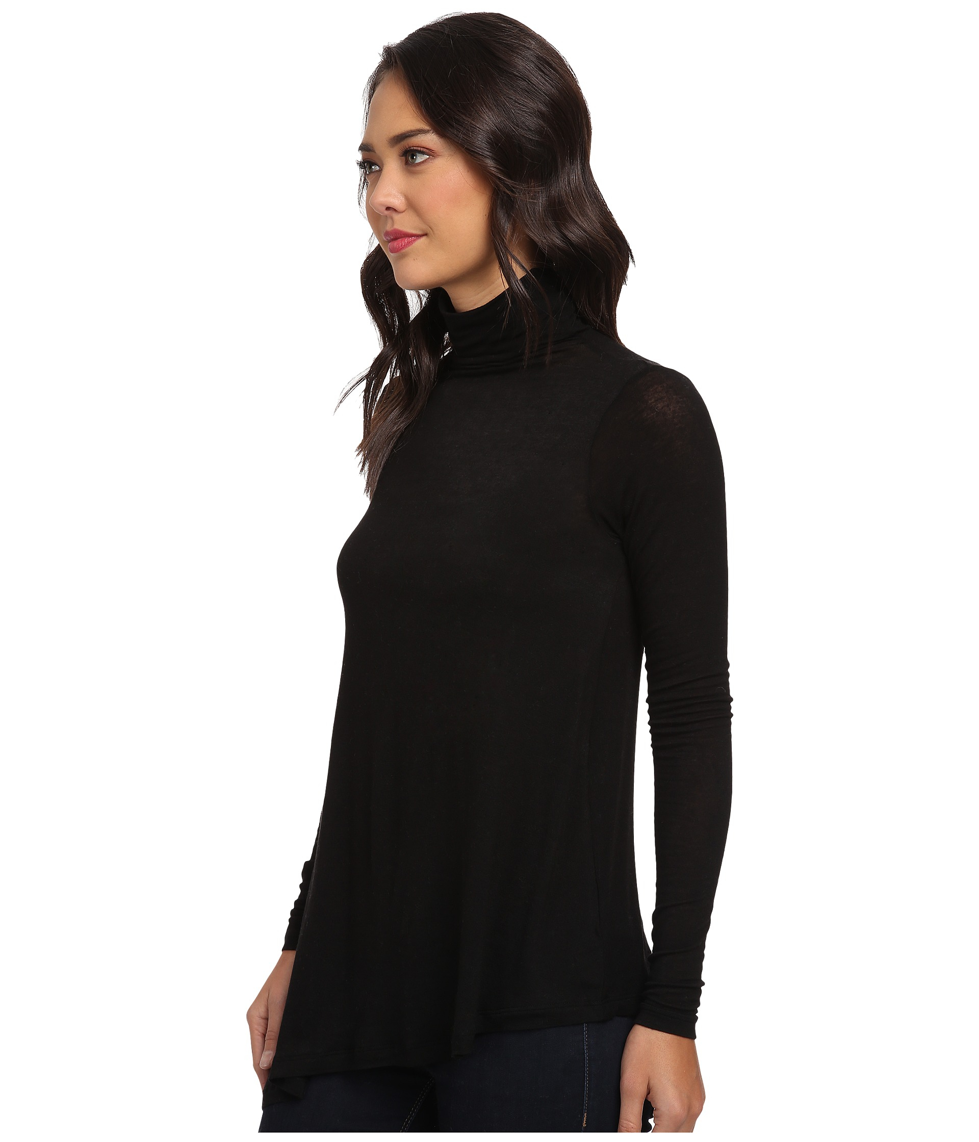 Velvet by graham & spencer Jazzlyn02 L/S Turtleneck Top in Black | Lyst