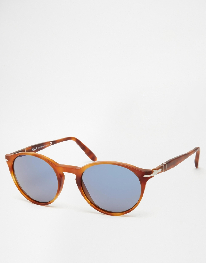 Lyst Persol Round Sunglasses In Brown For Men 