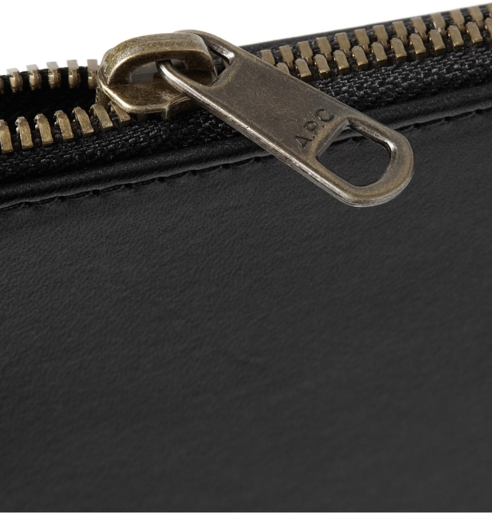 Lyst A.P.C. Leather Document Holder in Black for Men