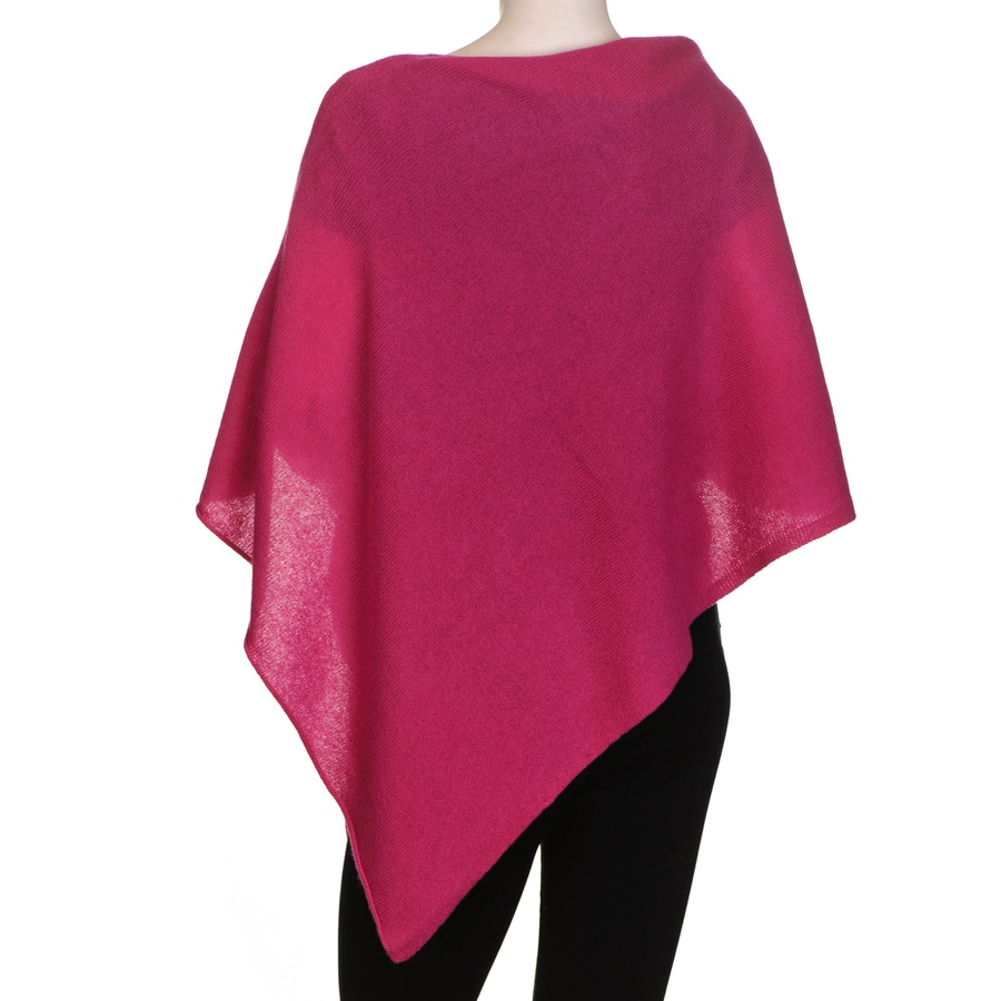 Lyst - Black.Co.Uk Fuchsia Pink Cashmere Poncho in Pink