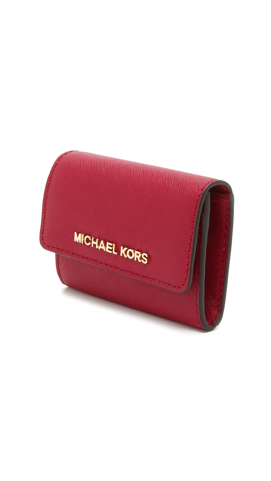 Lyst Michael Michael Kors Jet Set Coin Purse In Red