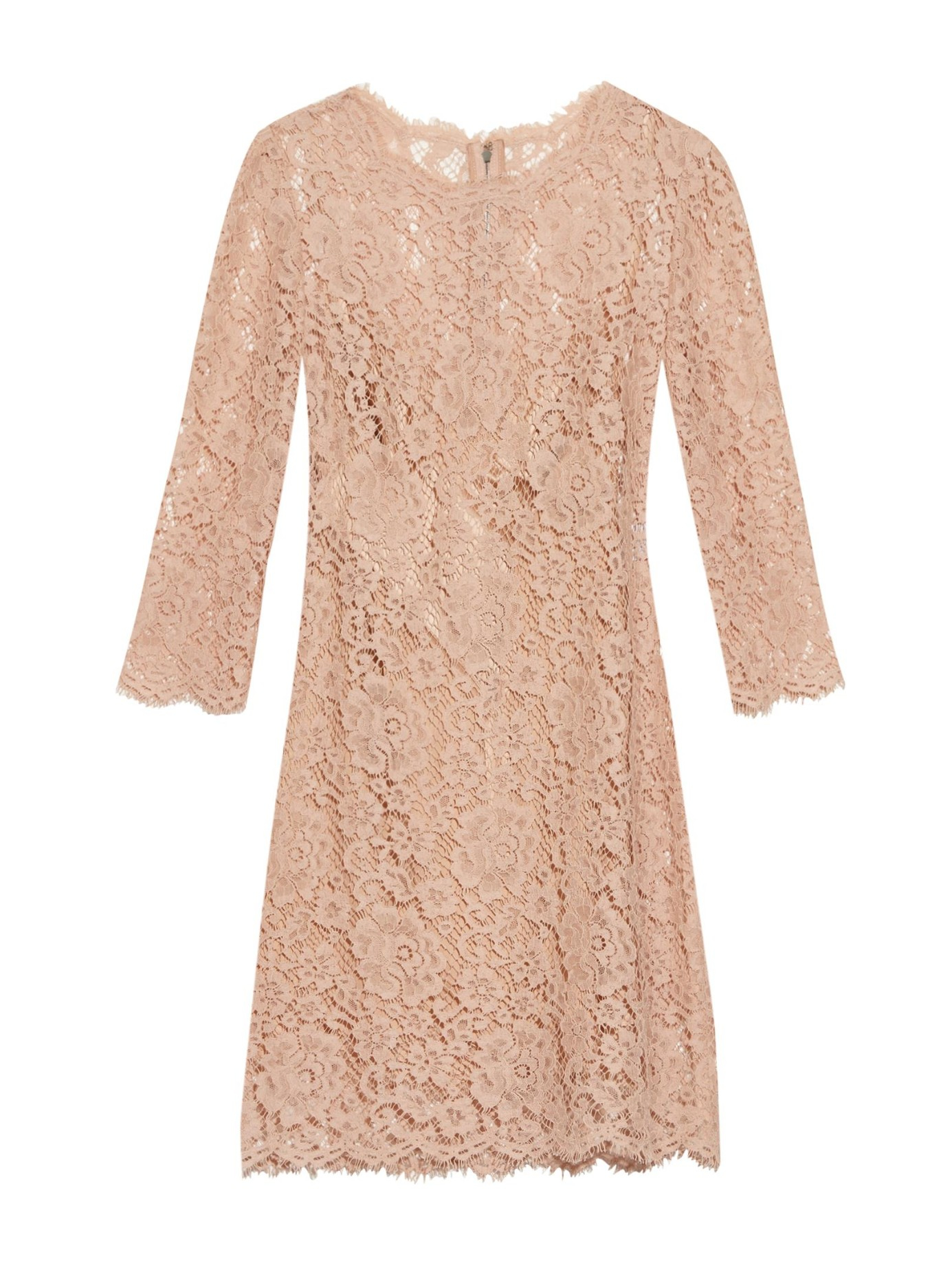 Lyst - Dolce & Gabbana Long-Sleeved Floral-Lace Dress in Pink