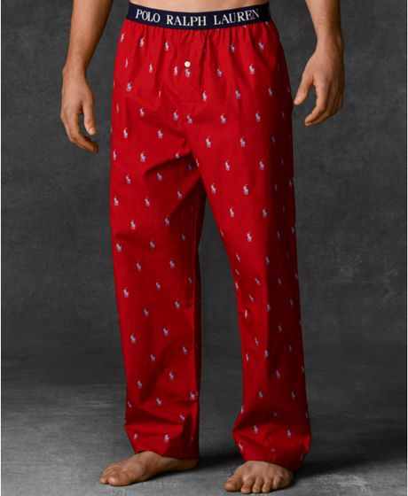 Ralph Lauren Polo Mens Polo Player Pajama Pants in Red for Men (Ralph ...