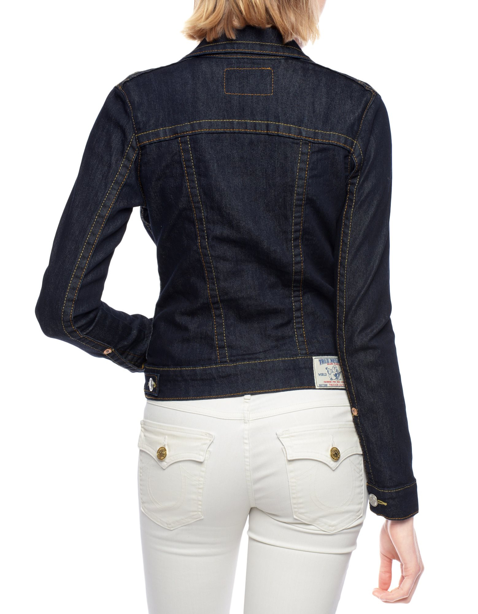 True Religion Hand Picked Womens Denim Jacket In Blue Lyst Gallery