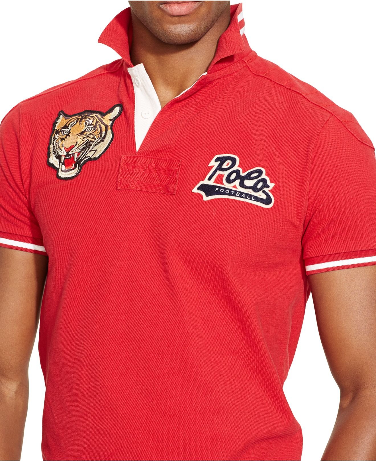 Polo Ralph Lauren Custom Fit Tiger Polo Shirt In Red For Men Lyst