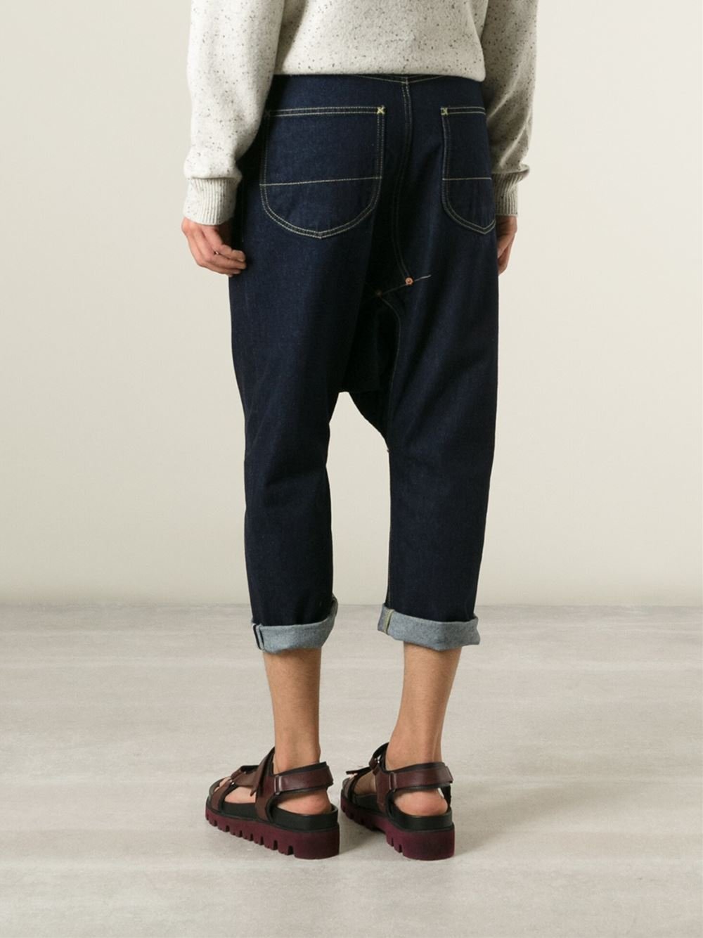 comme des garcons drop crotch pants