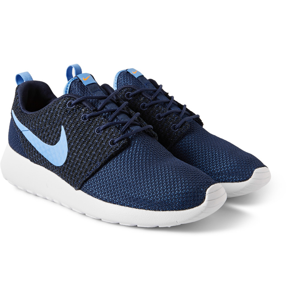 Lyst - Nike Roshe Run Mesh Sneakers in Blue for Men