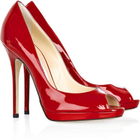 Jimmy Choo Quiet Patent-leather Pumps in Red | Lyst