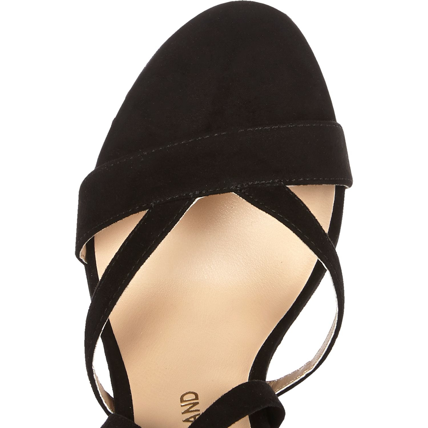 river island black lace up heels