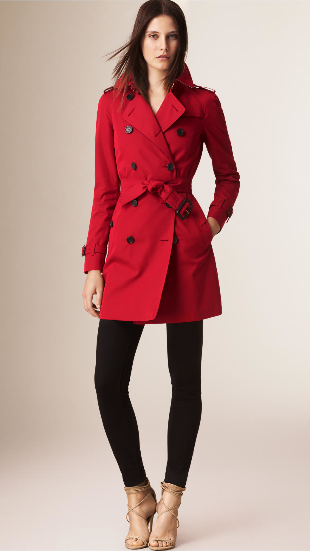 Lyst - Burberry The Westminster - Mid-length Heritage Trench Coat in Red