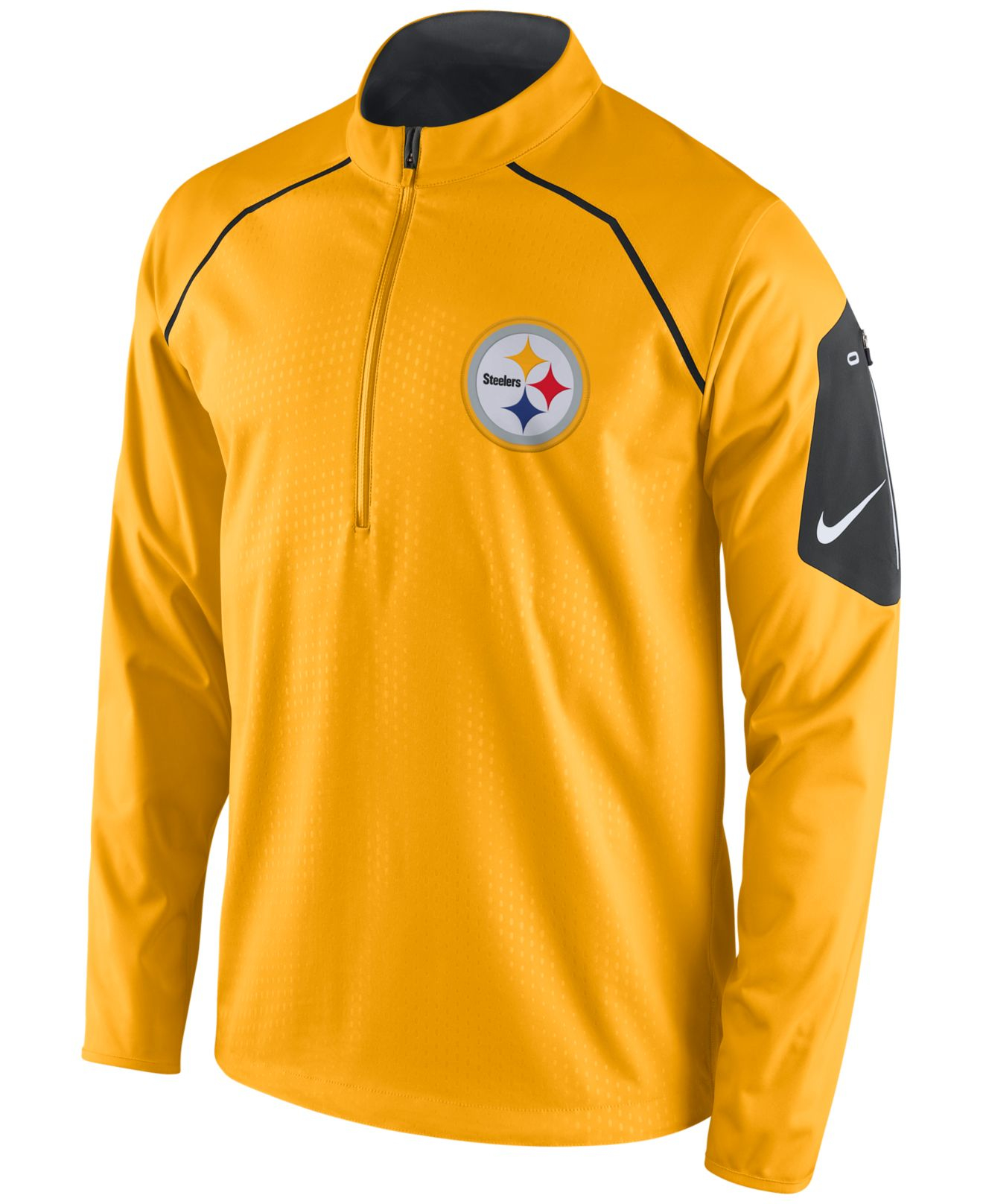 Nike Men's Pittsburgh Steelers Alpha Fly Rush Quarter-zip Jacket in ...