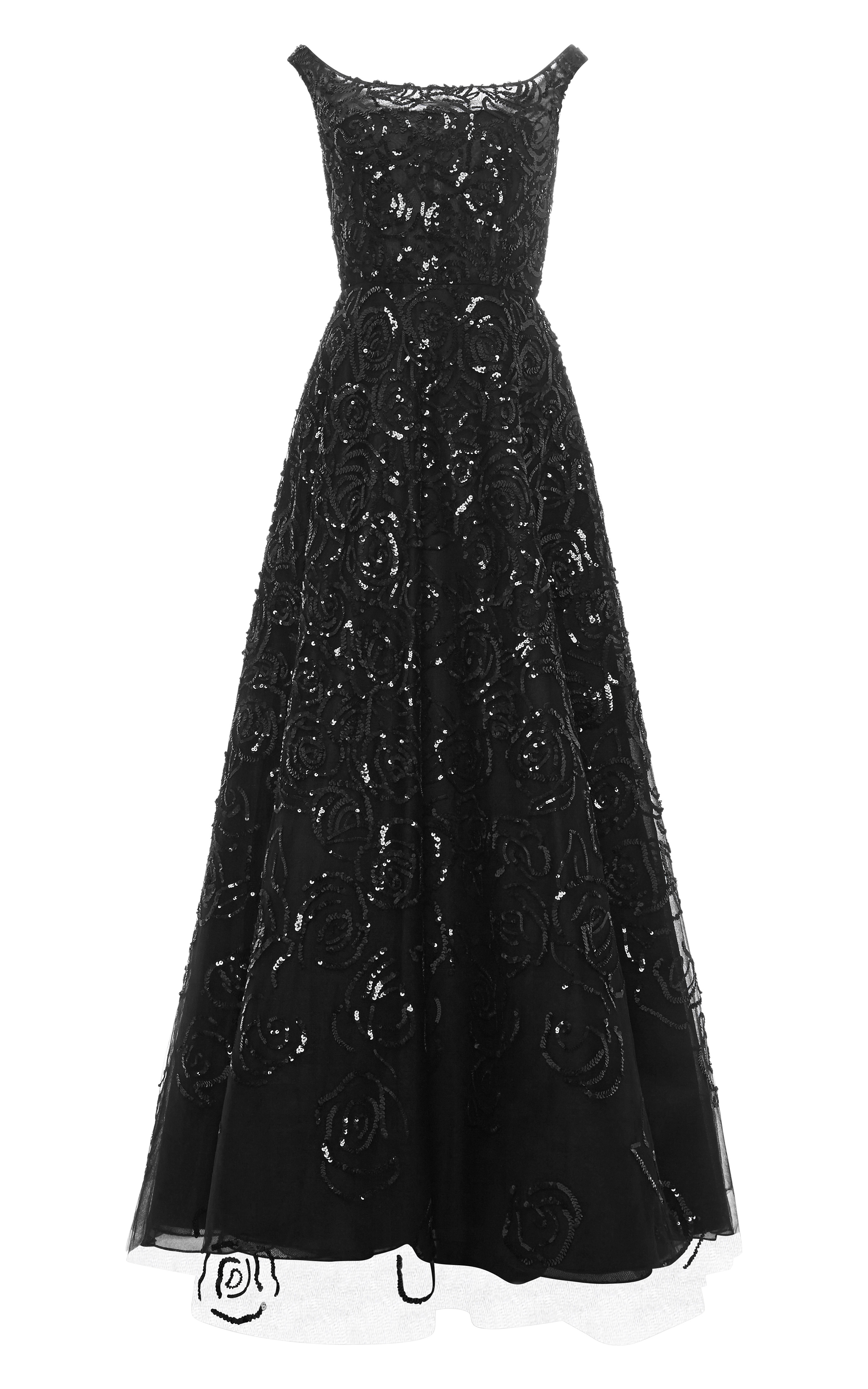 oscar de la renta tulle gown