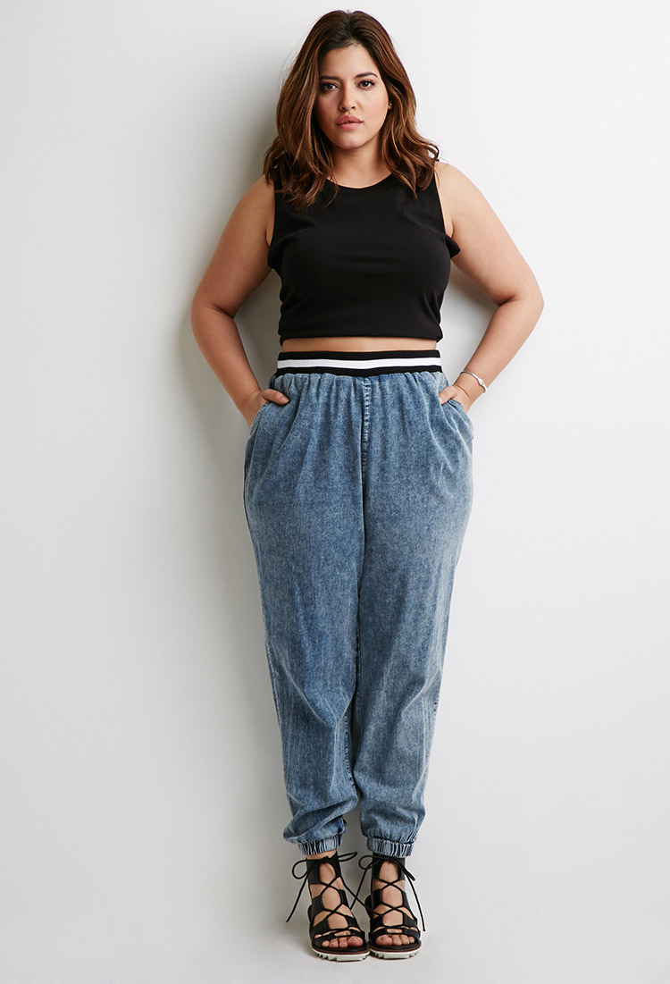 distressed joggers plus size