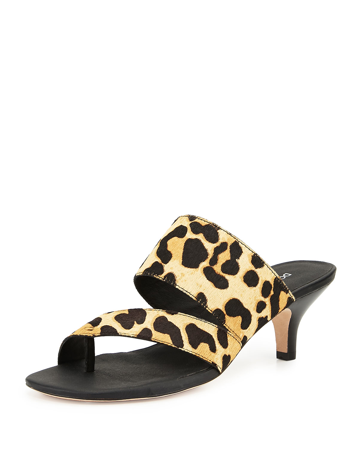 Donald j pliner Ruge Leopard-Print Slide Sandals in Black (BLACK/NATURAL(LEO) | Lyst