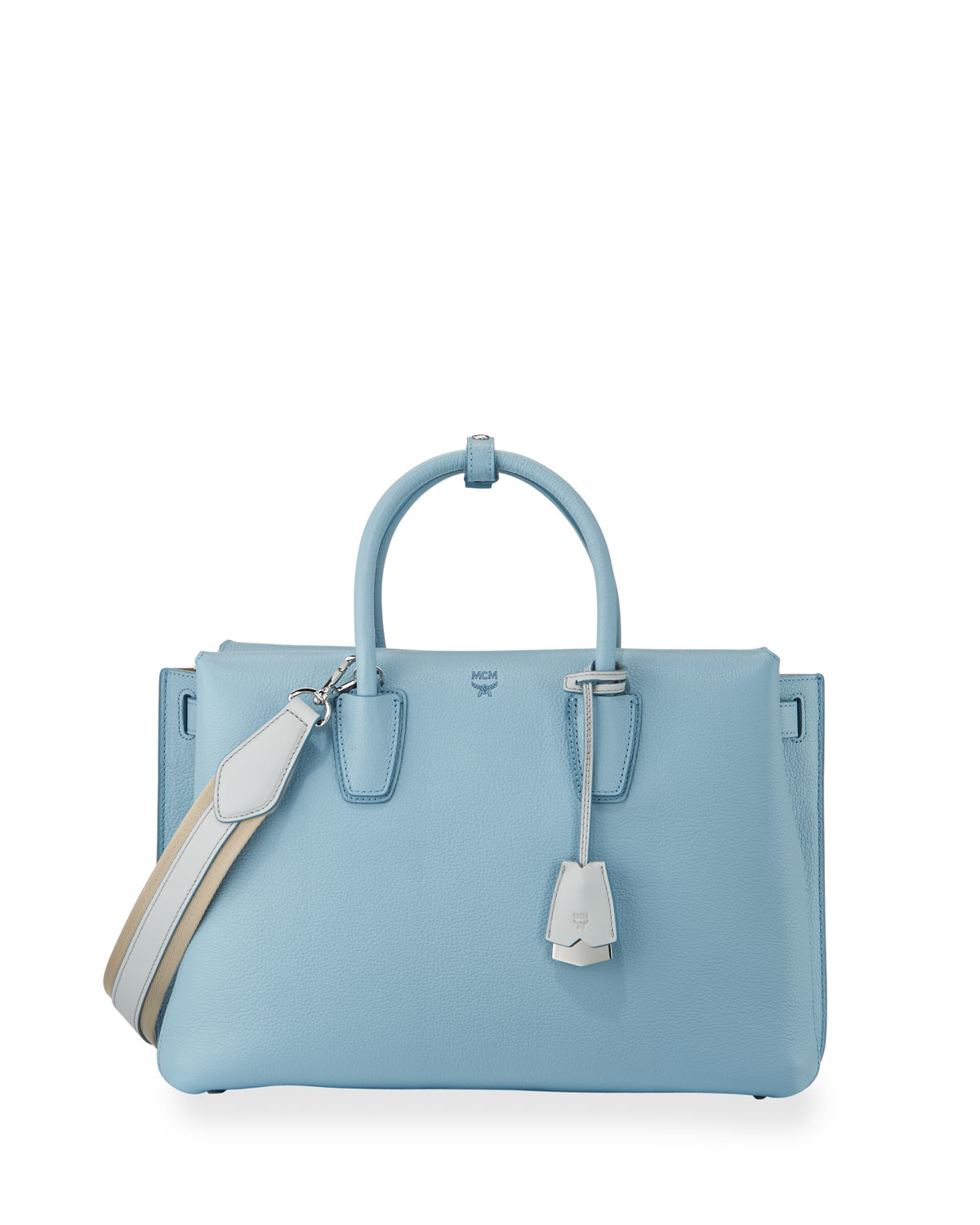 Mcm Milla Large Leather Tote Bag in Blue (SKY BLUE) | Lyst