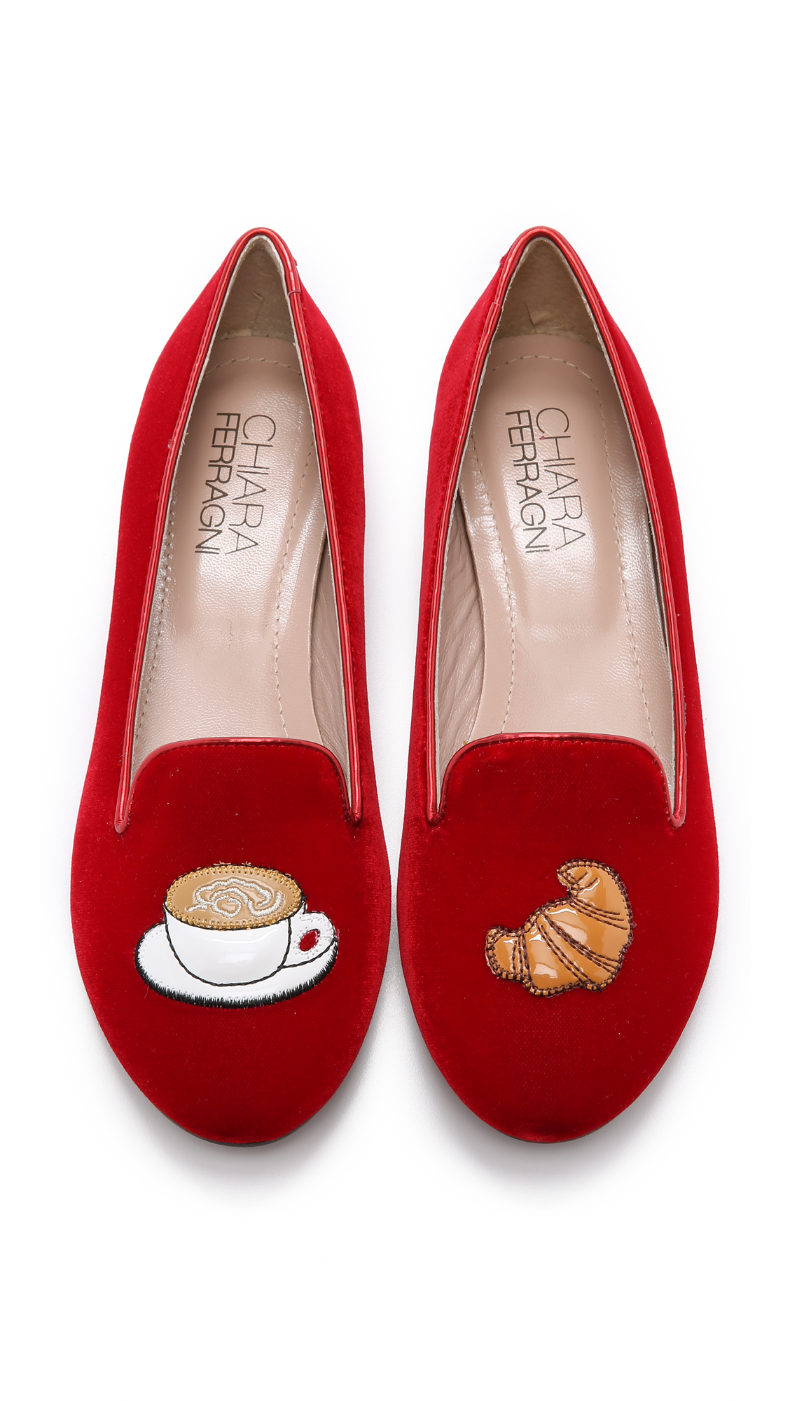 Lyst - Chiara Ferragni Italian Breakfast Smoking Slippers - Red in Red