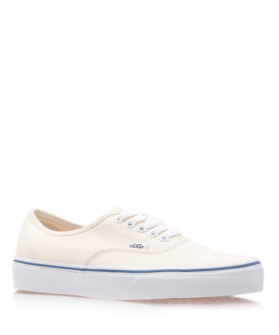 Lyst - Vans Cream Authentic Classic Contrast Canvas Skate Shoes in ...