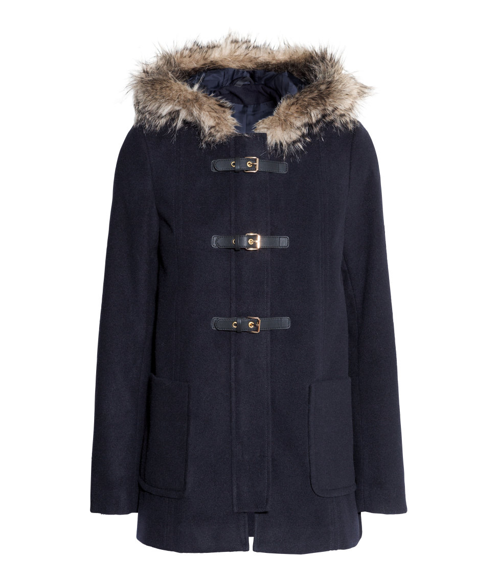 light blue coat h&m