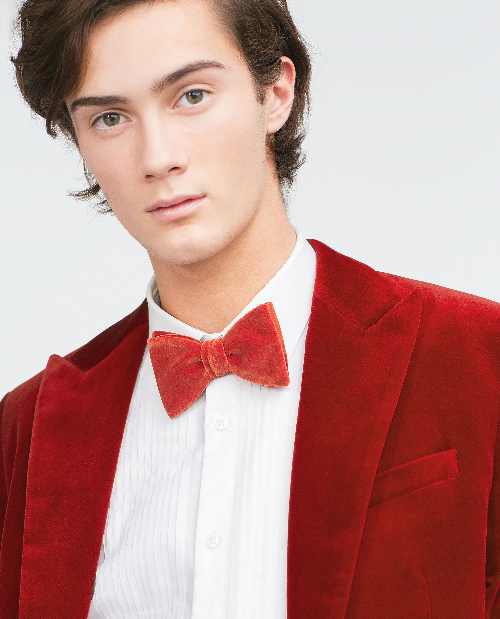 Zara Velvet Blazer in Red for Men Lyst