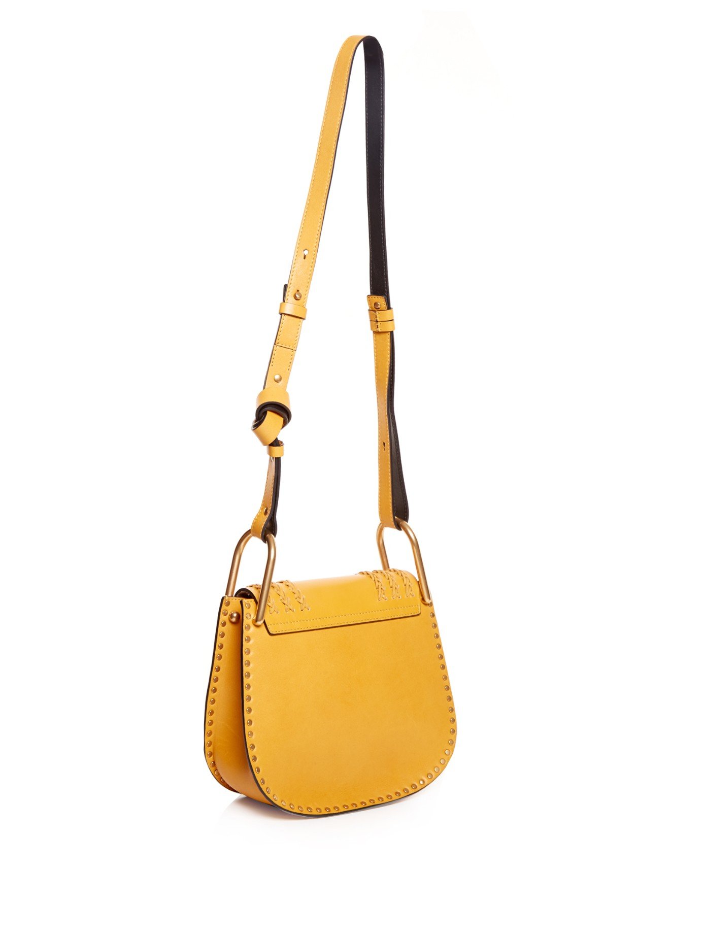 Chlo Hudson Small Leather Cross-Body Bag in Yellow | Lyst