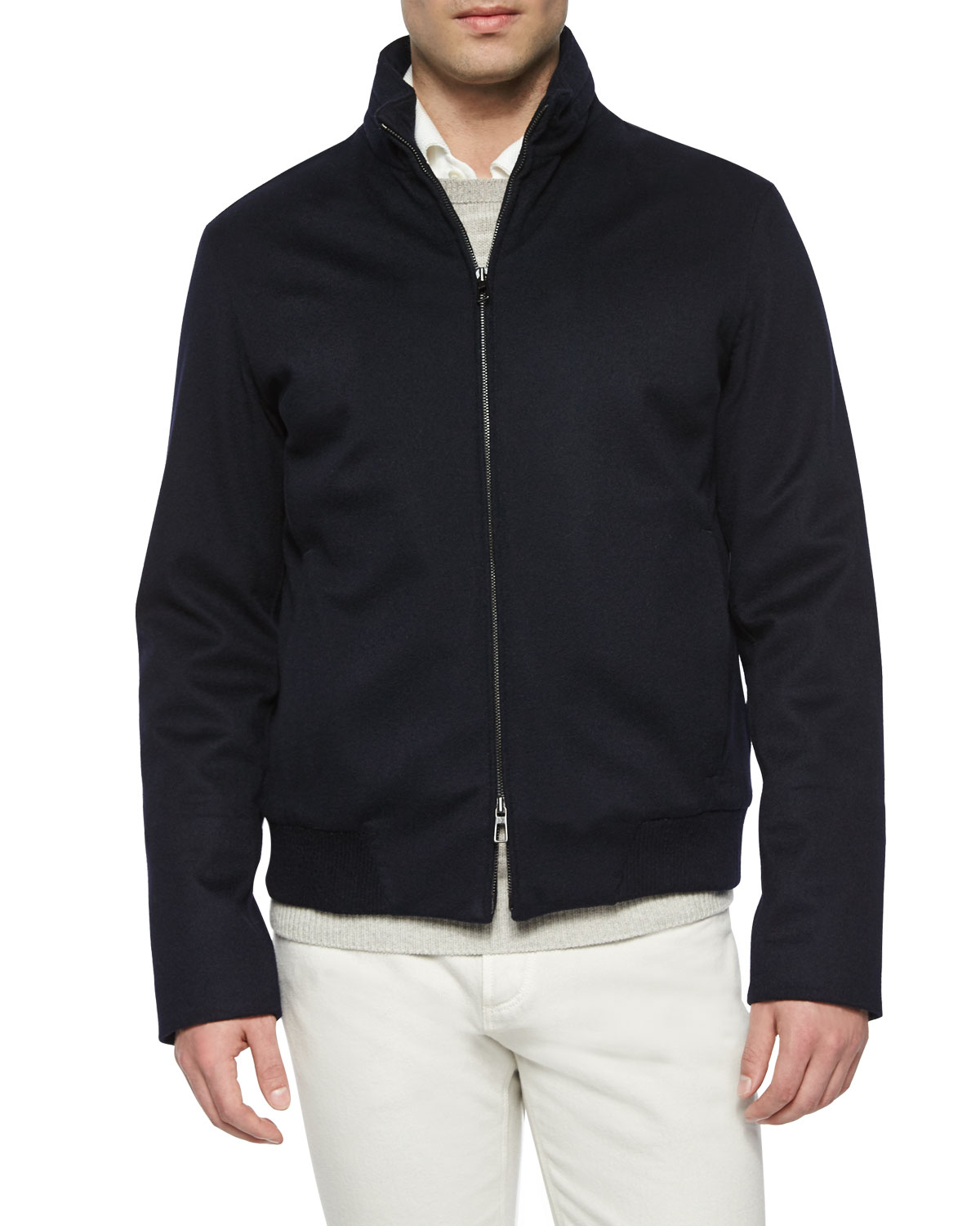 Loro piana Velvet Storm System Bomber W/removable Fur-lined Jacket in ...