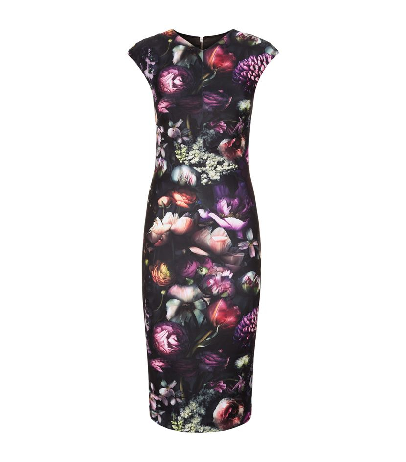 Ted Baker Raisie Shadow Floral Bodycon Dress - Lyst