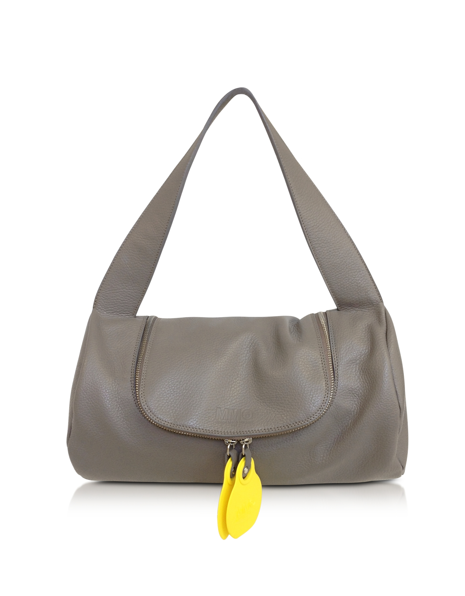 Lyst - Mm6 by maison martin margiela Gray Grainy Leather Shoulder Bag W ...