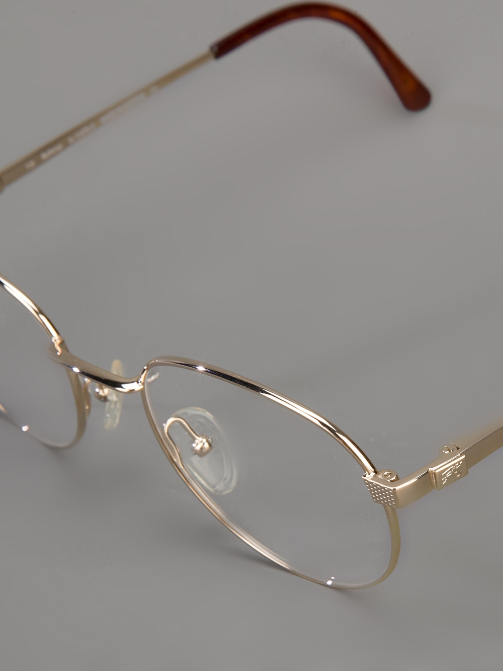 Lyst - Burberry Round Frame Glasses in Metallic for Men