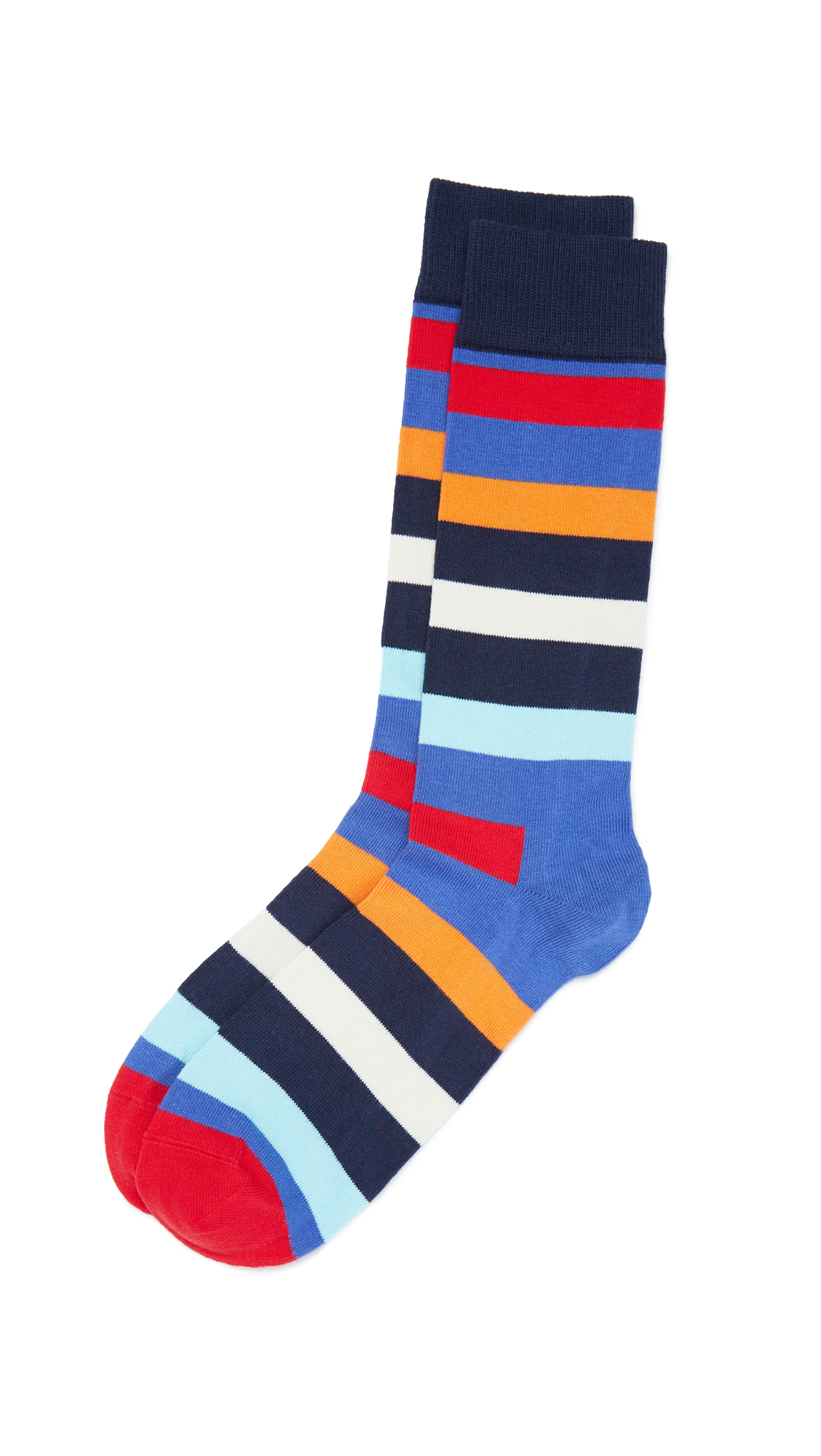 Lyst - Happy Socks Stripe Socks in Blue for Men